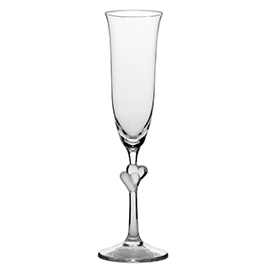 Бокал для шампанского флюте «Л`амор»; хрустальное стекло; 175 мл; диаметр=70, высота=242 мм; прозрачный