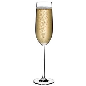 Бокал для шампанского флюте «Винтаж»; хрустальное стекло; 220мл; H=242мм; прозрачный