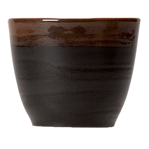 Стопка для саке «Кото»; материал: фарфор; 80 мл; диаметр=7, высота=3 см.; цвет: черный, коричневый
