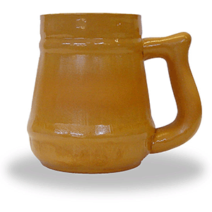 Кружка пивная «Глиняная»; керамика; 1.2л; диаметр=11, высота=15, длина=19 см.; коричневый