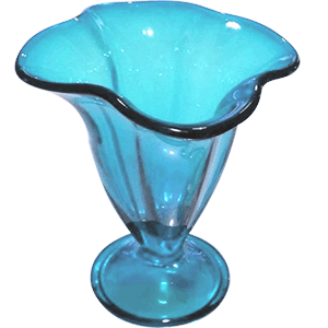 Креманка «Энжой»; стекло; 170мл; D=113/70,H=130мм; синий