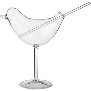 Бокал для коктейлей «Птица»; стекло; H=180мм
