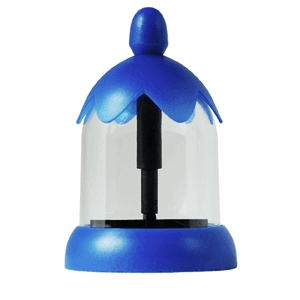 Декоратор для капучино (4насадки); сталь; 300 мл; диаметр=8, высота=13 см.; синий