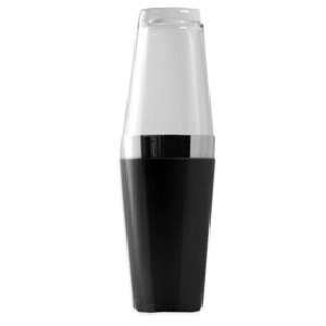Шейкер со стаканом «Бостон»; сталь нержавеющая,стекло; 500 мл; диаметр=93/60, высота=295 мм; цвет: черный,прозрачный