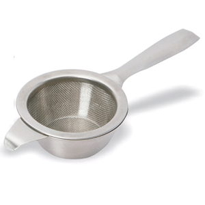 Сито для чая с подставкой; сталь нержавеющая; диаметр=5.7, высота=14.2 см.; серебристый