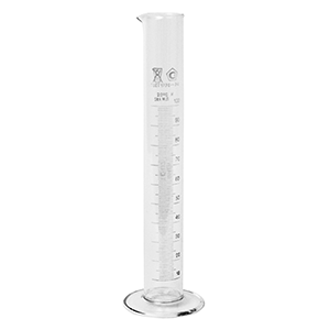 Цилиндр мерный ГОСТ-1770-74; стекло; объем: 1 литр; диаметр=65/110, высота=445 мм; прозрачный