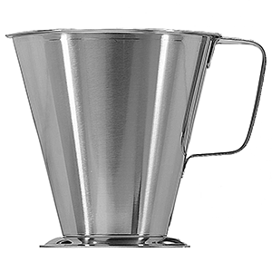 Мерный стакан; сталь нержавеющая; 0.5л; диаметр=11.5/14, высота=11.5 см.; металлический