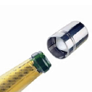 Пробка для шампанского (2 штуки); сталь нержавеющая; диаметр=40, высота=50, длина=175, ширина=140 мм; металлический