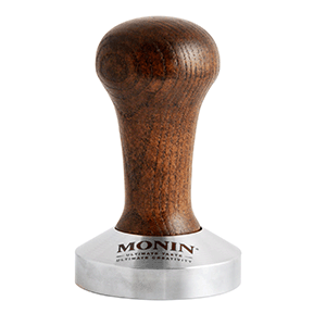 Темпер для кофе «Монин»; сталь,дерево; диаметр=57, высота=90 мм; темное дерево,металлический
