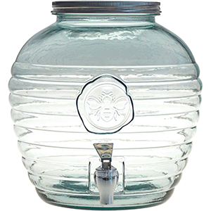 Лимонадник (банка-емкость с краном) с крышкой; стекло; 8л; H=24см; прозрачный