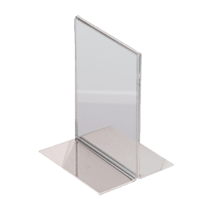 Подставка для карточек резерв.; пластик; высота=150, длина=105, ширина=80 мм; прозрачный