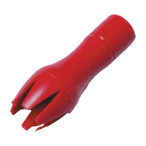 Насадка-декоратор для сифона; пластик,металл; диаметр=15, длина=61, ширина=25 мм; красный,металлический