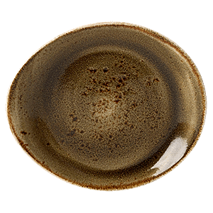 Тарелка пирожковая «Крафт»; материал: фарфор; диаметр=155, высота=20 мм; коричневый