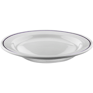 Тарелка мелкая «Блэк Лайн»; материал: фарфор; диаметр=16 см.; белый, цвет: черный