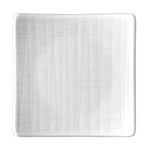 Тарелка квадратная; материал: фарфор; длина=9, ширина=9 см.; белый