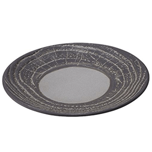 Тарелка пирожковая «Арборесценс»; материал: фарфор; диаметр=16 см.; цвет: черный,серый