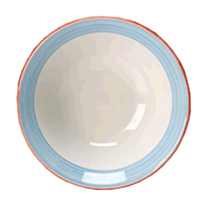 Тарелка для фруктов «Рио Блю»; материал: фарфор; диаметр=13.5 см.; белый, синий