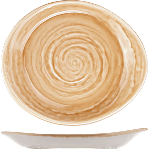 Тарелка пирожковая; фарфор; D=15.5см; бежевый цвет