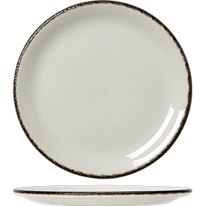 Тарелка пирожковая «Чакоул дэппл»;  фарфор,фарфор;  D=15,H=2см;  белый,черный