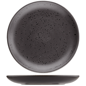 Тарелка без полей «Оникс»;  керамика;  D=15см;  черный