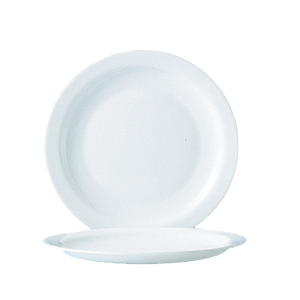 Тарелка мелкая «Отельер»; стекло; диаметр=19.5 см.; белый
