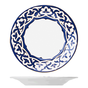 Тарелка мелкая «Восток Голд»; материал: фарфор; диаметр=19 см.; синий, цвет: золотой