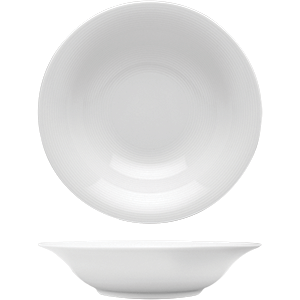 Тарелка глубокая «Тьяго»; материал: фарфор; диаметр=20 см.; белый