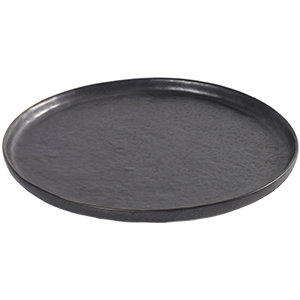 Тарелка «Пьюр»; керамика; D=21.5см; черный