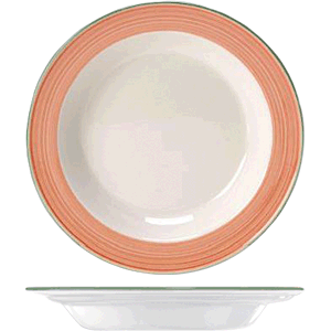 Тарелка глубокая «Рио Пинк»; материал: фарфор; диаметр=21.5 см.; белый, розовый