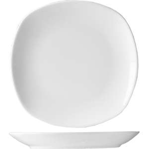 Тарелка мелкая «Сквэа»; материал: фарфор; высота=20, длина=19, ширина=19 см.; белый