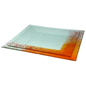 Тарелка «Макс»; материал: фарфор; длина=20, ширина=20 см.; оранжевый цвет