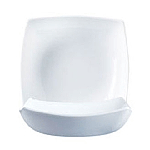 Тарелка глубокая «Квадрато»; стекло; 800 мл; высота=5, длина=20, ширина=20 см.; белый