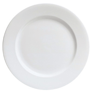 Тарелка мелкая ровный край; материал: фарфор; диаметр=24, высота=3.1 см.; белый