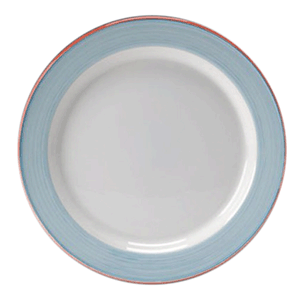 Тарелка мелкая «Рио Блю»; материал: фарфор; диаметр=23 см.; белый, синий