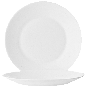 Тарелка «Ресторан»; стекло; диаметр=25.5 см.; белый