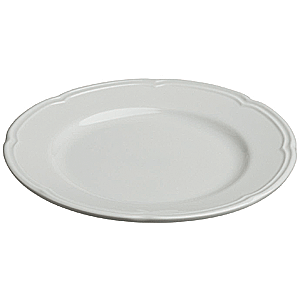 Тарелка мелкая «Увертюра»; материал: фарфор; диаметр=27 см.; белый