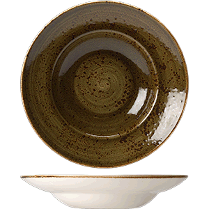 Тарелка для пасты «Крафт»; материал: фарфор; 320 мл; диаметр=270, высота=53 мм; коричневый