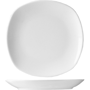 Тарелка мелкая «Сквэа»; материал: фарфор; длина=27, ширина=27 см.; белый