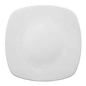 Тарелка квадратная «Спайро»; материал: фарфор; высота=17, длина=280, ширина=280 мм; белый