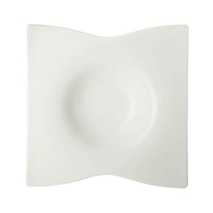 Тарелка для пасты «Одас»; материал: фарфор; высота=60, длина=275, ширина=275 мм; белый