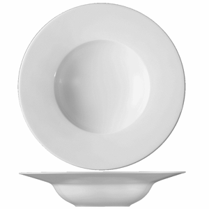 Тарелка для пасты «С-Класс»; материал: фарфор; 550 мл; диаметр=29/16.5, высота=6.3 см.; белый