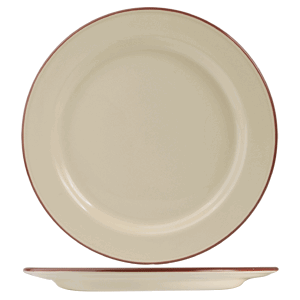 Тарелка сервировочная «Кларет»; материал: фарфор; диаметр=30 см.; бежевая,бордо