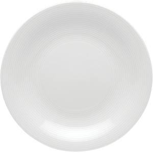 Тарелка мелкая «Тьяго»; материал: фарфор; диаметр=25 см.; белый