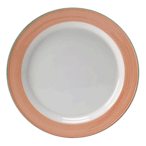 Тарелка мелкая «Рио Пинк»; материал: фарфор; диаметр=25.5 см.; белый, розовый