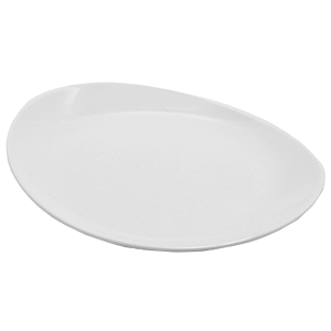 Тарелка для стейка «Бургер Солюшнс»; стекло; L=30,B=26см; белый