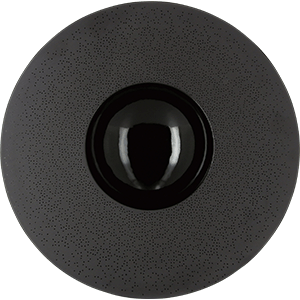 Тарелка с широким краем «Солид»; фарфор; D=30.3см; серый,черный