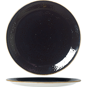 Тарелка мелкая «Крафт лакрица»; фарфор; D=25.3см; черный