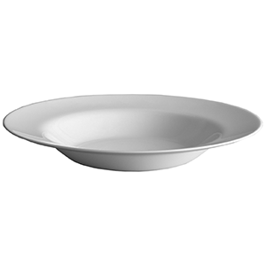 Тарелка для пасты «Эволюшнс»;  стекло;  D=28,5см;  белый