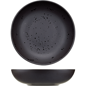 Тарелка глубокая (Шала) «Оникс»;  керамика;  D=27см;  черный