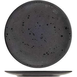 Тарелка плоская «Оникс»;  керамика;  D=21см;  черный